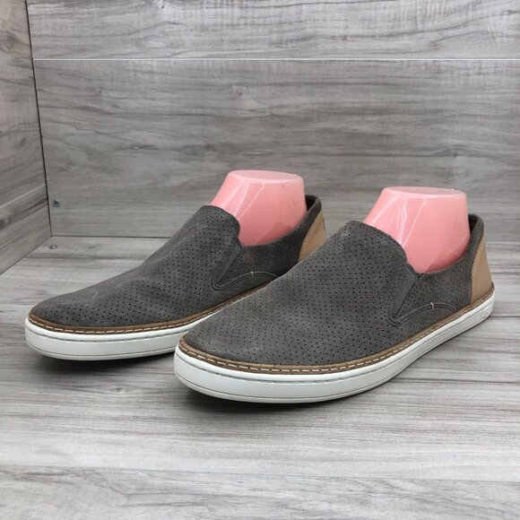 Ugg Shoes Womens 9.5 Adley Gray Suede Slip On Sneakers - Picture 4 of 11